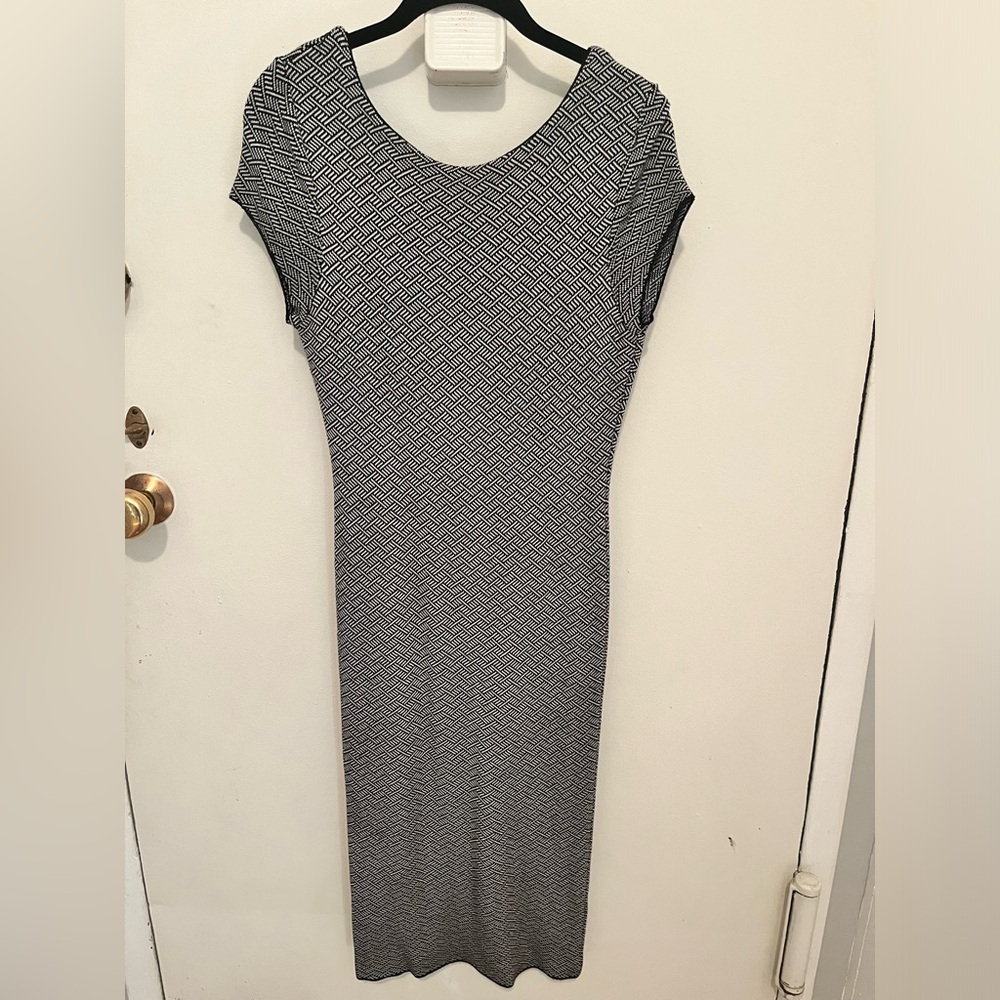 Zara Knit Scoop Back Cap Sleeve Bodycon Midi Dress | Sz. M